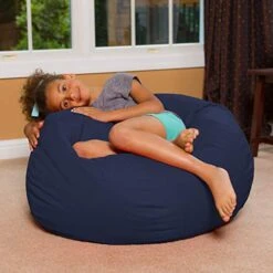 Posh Creations Bean Bag Chair For Kids, Teens, And Adults Includes Removable And Machine Washable Cover, Solid Navy Blue, 38in - Large 10 Posh Creations Bean Bag Chair For Kids, Teens, And Adults Includes Removable And Machine Washable Cover, Solid Navy Blue, 38in - Large -Amazon Store 51uKNKHuFLL