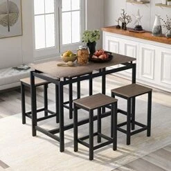 Recaceik 5 PCS Dining Table Set, Modern Kitchen Table And Chairs For 4, Wood Pub Bar Table Set Perfect For Breakfast Nook, Small Space Living Room 21 Recaceik 5 PCS Dining Table Set, Modern Kitchen Table And Chairs For 4, Wood Pub Bar Table Set Perfect For Breakfast Nook, Small Space Living Room -Amazon Store 51umbkrpanL. AC