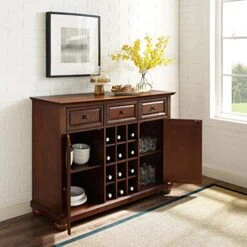 Crosley Furniture Alexandria Wine Buffet/Sideboard - Vintage Mahogany -Amazon Store 51usJ9HgcCL
