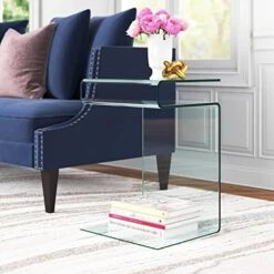 Glass Nightstand,Side Table,S-Shaped End Table For Living Room,Bedside Table For Bedroom -Amazon Store 51utzaVLcL. AC