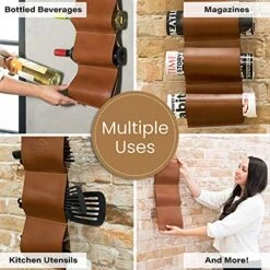 WALBROOK Small Wine Rack - 3 Bottle Wall Mounted Wine Rack, Space Saving Wine Rack, Leather Wall Wine Rack, Wine Gifts For Wine Lovers, Wine Bottle Holder, Leather Magazine Rack 14 WALBROOK Small Wine Rack - 3 Bottle Wall Mounted Wine Rack, Space Saving Wine Rack, Leather Wall Wine Rack, Wine Gifts For Wine Lovers, Wine Bottle Holder, Leather Magazine Rack -Amazon Store 51v0OS8xNgL