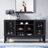 GNIXUU Sideboard Buffet Storage Cabinet, Modern Storage Cabinet With 2 Glass Doors And Adjustable Shelves For Kitchen, Living Room, Entryway 60 Inch.(Dark Brown) 2 GNIXUU Sideboard Buffet Storage Cabinet, Modern Storage Cabinet With 2 Glass Doors And Adjustable Shelves For Kitchen, Living Room, Entryway 60 Inch.(Dark Brown) -Amazon Store 51v5ps3V3nL
