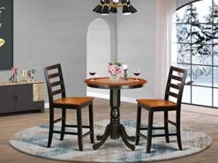 East West Furniture EDFA3-BLK-W Dining Set, 3 Pieces, Black 18 East West Furniture EDFA3-BLK-W Dining Set, 3 Pieces, Black -Amazon Store 51vHxeZrtkL. AC