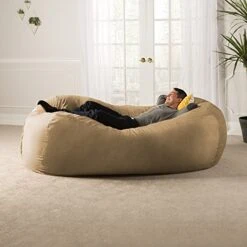 Jaxx 7 Foot Giant Bean Bag Sofa, Camel 11 Jaxx 7 Foot Giant Bean Bag Sofa, Camel -Amazon Store 51vZbTbkesL