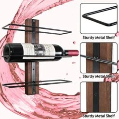 B4Life Wine Rack Wall Mounted, Wall Wine Rack For 12 Wine Bottles Wood Wine Racks For Wall, Wine Holder Wall Mounted Wine Bottle Racks For Kitchen,Dining Room,Bar -Amazon Store 51vaJoVzALL