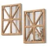 Honiway Wall Mirrors Decorative 2 Pack 15 X10 In Rustic Wall Decor Wood Window Frame Mirror For Home Deocr Farmhouse Wall Decor Carbonized Black -Amazon Store 51vfiXhe6pL