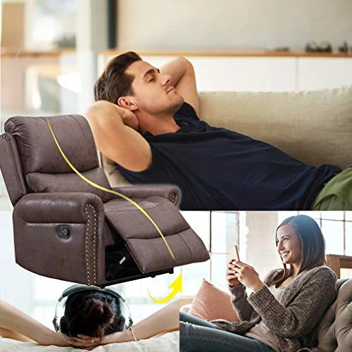 Recliner Chair Reclining Recliner Sofa Couch Sofa Palomino Fabric Home Theater Seating Manual Recliner Motion For Living Room 5 Recliner Chair Reclining Recliner Sofa Couch Sofa Palomino Fabric Home Theater Seating Manual Recliner Motion For Living Room - Image 3