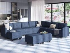 LLappuil Modular Sofa Sectioanl Couch With Storage, Convertible 6 Seater L Shaped Modular Chaise Sofa With Ottoman, Denim Blue 24 LLappuil Modular Sofa Sectioanl Couch With Storage, Convertible 6 Seater L Shaped Modular Chaise Sofa With Ottoman, Denim Blue -Amazon Store 51vigIicHdL. AC