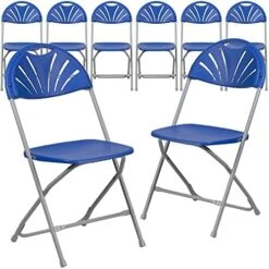 Flash Furniture 2 Pack HERCULES Series 650 Lb. Capacity Black Plastic Fan Back Folding Chair -Amazon Store 51vxeOmMZGL. AC