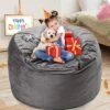 Homguava Bean Bag Chair： 3' Bean Bags With Memory Foam Filled, Large Beanbag Chairs Soft Sofa With Dutch Velet Cover-36×36"×24"(Grey) -Amazon Store 51vyvq7YqaL