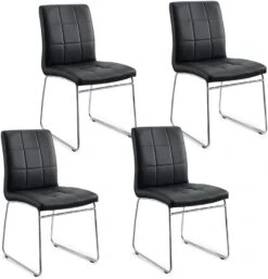 SICOTAS Modern Dining Chairs Set Of 2,Dining Room Chairs With Faux Leather Padded Seat Back In Checkered Pattern And Sled Chrome Legs, Kitchen Side Chairs For Dining Room,Kitchen, Living Room,Gray 25 SICOTAS Modern Dining Chairs Set Of 2,Dining Room Chairs With Faux Leather Padded Seat Back In Checkered Pattern And Sled Chrome Legs, Kitchen Side Chairs For Dining Room,Kitchen, Living Room,Gray -Amazon Store 51vywmAXaQL. AC