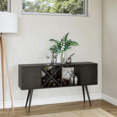 Domesis Mid Century Modern Wood Sideboard With Doors In Natural 9 Domesis Mid Century Modern Wood Sideboard With Doors In Natural - Image 7