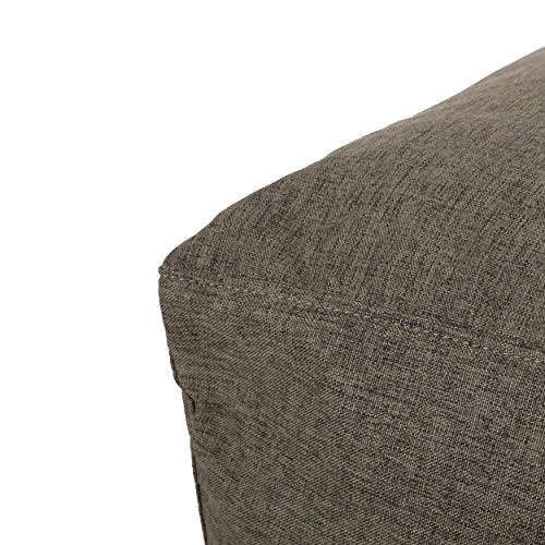 Christopher Knight Home Tattnall Contemporary Two Tone Fabric Cube Pouf, Taupe, Beige 7 Christopher Knight Home Tattnall Contemporary Two Tone Fabric Cube Pouf, Taupe, Beige - Image 5