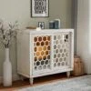 COSIEST Sideboard Buffet Cabinet, MDF Storage Cabinet With Mirrored Doors And Adjustable Shelf, Kitchen Cupboard Console Table With Sliding Doors For Dining Room, Hallway, Living Room, White -Amazon Store 51wSxn0rqFL