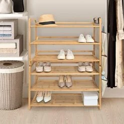 JMLHMXC Bamboo Shoe Rack Bench, 34''L*12.5''W*17.5''H Extended Edition 3-Tier Shoe Rack For Entryway,Wooden Shoe Shelf Organizer Holds Up To 300 Lbs Ideal For Hallway Bathroom Living Room Mudroom -Amazon Store 51wVRIOuXlL. AC