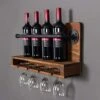 KINMADE Industrial Wine Racks Wall Mounted With Stem Glass Holder,Metal Hanging Wine Holder Wine Accessories -Amazon Store 51wb9QNjMnL