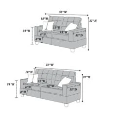Poundex Bobkona Aria Faux Leather 2 Piece Sofa And Loveseat Set, Espresso 12 Poundex Bobkona Aria Faux Leather 2 Piece Sofa And Loveseat Set, Espresso -Amazon Store 51wr4mmLNQL