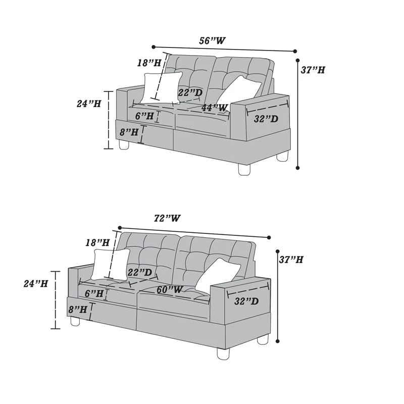 Poundex Bobkona Aria Faux Leather 2 Piece Sofa And Loveseat Set, Espresso 5 Poundex Bobkona Aria Faux Leather 2 Piece Sofa And Loveseat Set, Espresso - Image 3