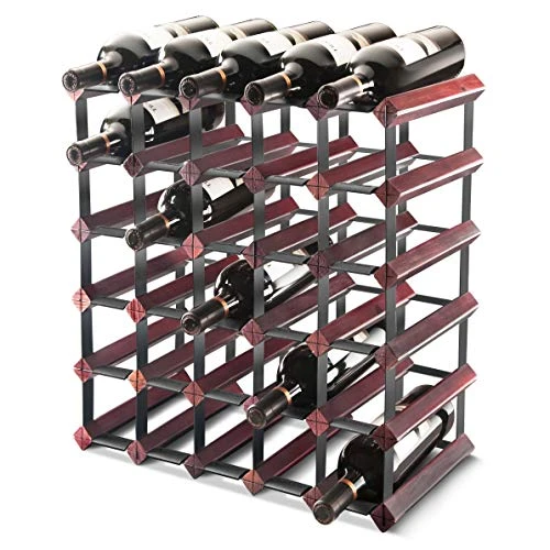 Final Touch 30-Bottle Assembled Wine Rack (30, Cherry) (FTR0303) 3 Final Touch 30-Bottle Assembled Wine Rack (30, Cherry) (FTR0303)