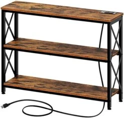 Rolanstar Sofa Table With Charging Station, 3 Tier Narrow Console Table With Storage Shelf And Power Outlet, 47” Entryway Table Metal Frame Behind Sofa Couch Hallway Entrance For Living Room 17 Rolanstar Sofa Table With Charging Station, 3 Tier Narrow Console Table With Storage Shelf And Power Outlet, 47” Entryway Table Metal Frame Behind Sofa Couch Hallway Entrance For Living Room -Amazon Store 51x3Jf7BhhL. AC