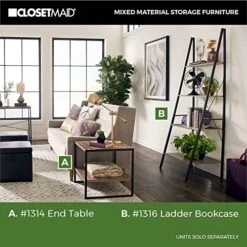 ClosetMaid 1316 4-Tier Wood Ladder Shelf Bookcase, Gray 10 ClosetMaid 1316 4-Tier Wood Ladder Shelf Bookcase, Gray -Amazon Store 51xSFNTHSFL