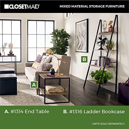 ClosetMaid 1316 4-Tier Wood Ladder Shelf Bookcase, Gray 5 ClosetMaid 1316 4-Tier Wood Ladder Shelf Bookcase, Gray - Image 3