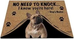 BAGEYOU Personalized Dog's Name Doormat With My Love Dog German Shepherd Welcome Floor Mat No Need To Knock I Know You're Here 27.5" X 17.7" -Amazon Store 51xTFUcrfyL. AC