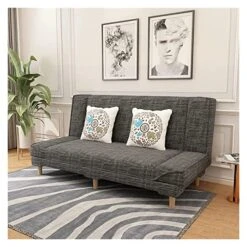 Futon Sofa Bed, Sleeper Sofa Bed For Living Room, Modern Breathable Cotton Fabric Couch Adjustable Convertible Folding Recliner Futon, For Living Room, Bedroom ( Color : H , Size : 180 X 48 X 80cm )