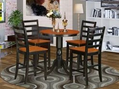 East West Furniture EDFA3-BLK-W Dining Set, 3 Pieces, Black 19 East West Furniture EDFA3-BLK-W Dining Set, 3 Pieces, Black -Amazon Store 51xpw2 1z3L. AC