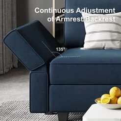 Belffin Modular Sectional Sofa With Reversible Chaise L Shaped Couch With Ottoman Modular Sofa Couch With Storage Blue -Amazon Store 51xqKSGOjHL