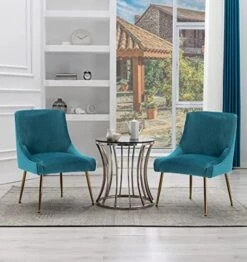 ZHENGHAO Velvet Dining Chairs Set Of 6, Modern Accent Kitchen Chairs With Gold Legs Upholstered Guest Chairs For Living Room/Kitchen/Restaurant, White 29 ZHENGHAO Velvet Dining Chairs Set Of 6, Modern Accent Kitchen Chairs With Gold Legs Upholstered Guest Chairs For Living Room/Kitchen/Restaurant, White -Amazon Store 51xwO92j5LL. AC