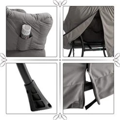 AcozyHom Modern Large Cotton Fabric Lazy Chair,Accent Contemporary Lounge Chair, Single Steel Frame Leisure Sofa Chair With Armrests And A Side Pocket, Smoky Grey 19 AcozyHom Modern Large Cotton Fabric Lazy Chair,Accent Contemporary Lounge Chair, Single Steel Frame Leisure Sofa Chair With Armrests And A Side Pocket, Smoky Grey -Amazon Store 51xwa2rvWPL