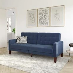 DHP Futon Couch, Paris Navy -Amazon Store 51y7Aqr91ZL. AC