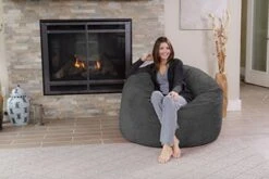 Chill Sack Bean Bag Chair: Giant 4' Memory Foam Furniture Bean Bag - Big Sofa With Soft Micro Fiber Cover - Charcoal -Amazon Store 51y7Wuln1SL