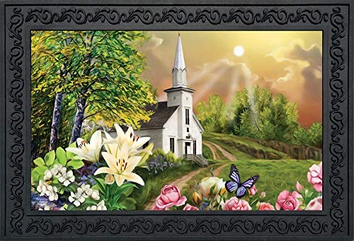 Briarwood Lane Spring Church Doormat Religious Indoor Outdoor 30" X 18" 3 Briarwood Lane Spring Church Doormat Religious Indoor Outdoor 30" X 18"