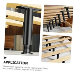 Uonlytech 4pcs Bed Support Frame Adjustable Stand Bed Support Replacement Sofa Replacement Legs Bed Frame Legs Replacement Plastic Steel Black Bed Support Legs Adjustable Bed Parts Bed Legs -Amazon Store 51yGbeU2iPL