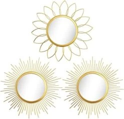 3 Pack Acrylic Burst Wall Mirror Metal Faux Diamonds Mirrors Bling Home Decorative Hanging Wall Art For Living Room Bedroom-Sliver -Amazon Store 51yM0tJXLqL. AC
