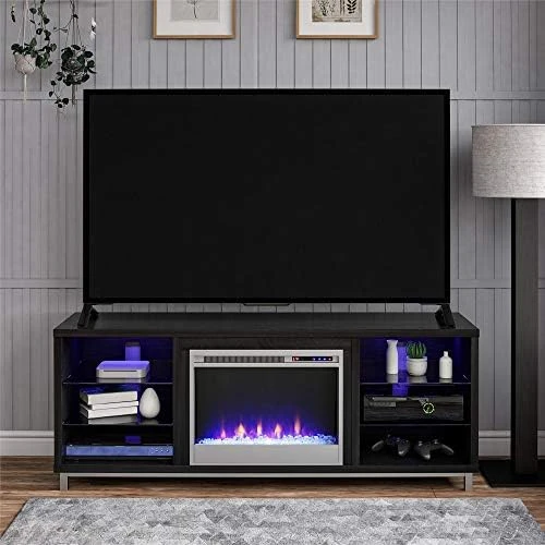 Ameriwood Home Fireplace TV Stand For TVs Up To 70", White,1822096COM (18.9 X 64.76 X 24.88 Inches) 5 Ameriwood Home Fireplace TV Stand For TVs Up To 70", White,1822096COM (18.9 X 64.76 X 24.88 Inches) - Image 3