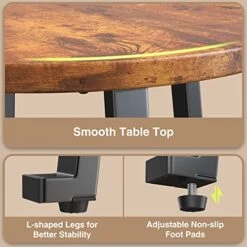 Aiho Bar Table And Chairs Set For 2 With PU Upholstered Stools, 3 Pieces Kitchen Counter Height Wood Top, Modern Pub Table Set For Kitchen Small Place - Rustic Brown 8 Aiho Bar Table And Chairs Set For 2 With PU Upholstered Stools, 3 Pieces Kitchen Counter Height Wood Top, Modern Pub Table Set For Kitchen Small Place - Rustic Brown -Amazon Store 51ynp8O0mAL