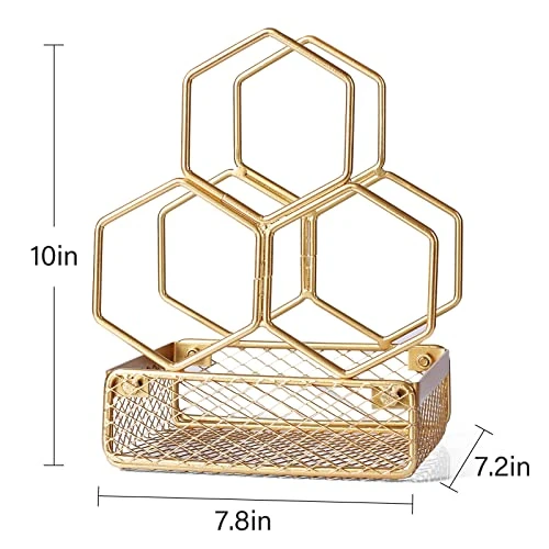 Drincarier Countertop Wine Rack, 3 Bottle Gold Wine Bottle Holder Cork Holder, Wine Rack With Cork Storage-Perfect For Home Decor & Kitchen Storage Rack, Bar, Etc 8 Drincarier Countertop Wine Rack, 3 Bottle Gold Wine Bottle Holder Cork Holder, Wine Rack With Cork Storage-Perfect For Home Decor & Kitchen Storage Rack, Bar, Etc - Image 6