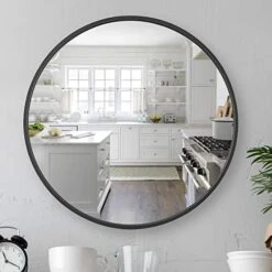 Mazatzal 32IN Wall Mirror Large Round Mirror Brushed Aluminum Framed Big Circle Mirror Black Bathroom Mirror Wall Décor For Living Room Bedroom Entryways 15 Mazatzal 32IN Wall Mirror Large Round Mirror Brushed Aluminum Framed Big Circle Mirror Black Bathroom Mirror Wall Décor For Living Room Bedroom Entryways -Amazon Store 51ytd2wF9yL