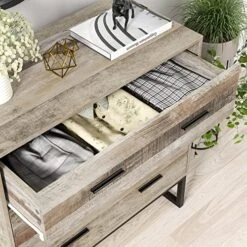 FOTOSOK Wide Dresser For Bedroom, 3 Drawer Dresser With 2 Handles, Chest Of Drawers With Metal Frame For Home Office, 31.5L X 15.6W X 32.3H -Amazon Store 51yvRYZkPlL