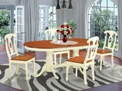 EAST WEST FURNITURE 9 Pc Dining Room Set-Dining Table With 8 Wooden Dining Chairs 23 EAST WEST FURNITURE 9 Pc Dining Room Set-Dining Table With 8 Wooden Dining Chairs -Amazon Store 51z1DNBROCL. AC