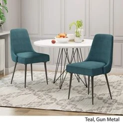 Christopher Knight Home Dawn Modern Fabric Dining Chairs (Set Of 2), Teal -Amazon Store 51z8WRSTj1L