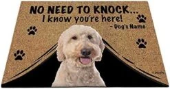 BAGEYOU Personalized Dog's Name Doormat With My Love Dog German Shepherd Welcome Floor Mat No Need To Knock I Know You're Here 27.5" X 17.7" -Amazon Store 51zCtvgjgBL. AC