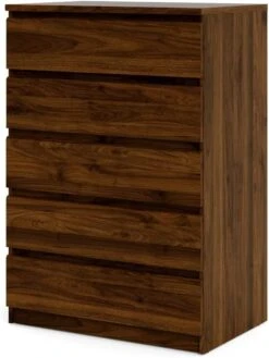 Tvilum, Handle-free, Contemporary, Bedroom Furniture, College Living 5 Drawer Chest, Black -Amazon Store 51zD0ggv92L. AC