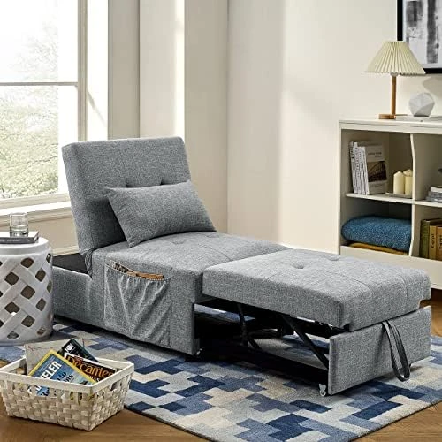 Merax Convertible Sleeper Sofa Chair Bed, 3 In 1 Adjustable Single Sleeper Chair Pullout Sofa Bed,Multi-Functional Sleeper Chair For Living Room Apartment Office 8 Merax Convertible Sleeper Sofa Chair Bed, 3 In 1 Adjustable Single Sleeper Chair Pullout Sofa Bed,Multi-Functional Sleeper Chair For Living Room Apartment Office - Image 6