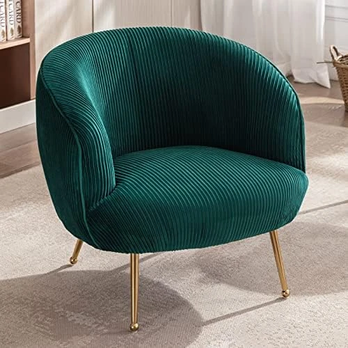 DUOMAY Modern Accent Chair With Ottoman, Sherpa Upholstered Barrel Chair With Footrest, Comfy Lounge Chair Single Sofa Armchair Club Chair For Living Room Bedroom Office, White 15 DUOMAY Modern Accent Chair With Ottoman, Sherpa Upholstered Barrel Chair With Footrest, Comfy Lounge Chair Single Sofa Armchair Club Chair For Living Room Bedroom Office, White - Image 13