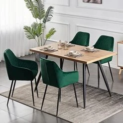 KEIVVAKN Velvet Dining Chairs Set Of 4 Green Velvet Upholstered Chairs For Dining Room Modern Tufted Dining Chair With Arms 31 KEIVVAKN Velvet Dining Chairs Set Of 4 Green Velvet Upholstered Chairs For Dining Room Modern Tufted Dining Chair With Arms -Amazon Store 51zdQz0IGcL. AC