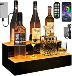 YITAHOME LED Lighted Liquor Bottle Display Shelf Supports USB & Power Bank, 3-Step 40-inch Bar Liquor Alcohol Shelf For Home Decoration Counter Party, Acrylic Whiskey Rack Stand With Remote & App Control 18 YITAHOME LED Lighted Liquor Bottle Display Shelf Supports USB & Power Bank, 3-Step 40-inch Bar Liquor Alcohol Shelf For Home Decoration Counter Party, Acrylic Whiskey Rack Stand With Remote & App Control -Amazon Store 51zhc5hVANL. AC